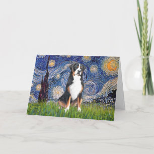 Starry Night-Greater Swiss Mountain Dog Card