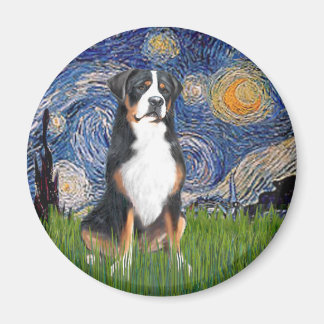 Starry Night-Greater Swiss Mountain Dog Magnet