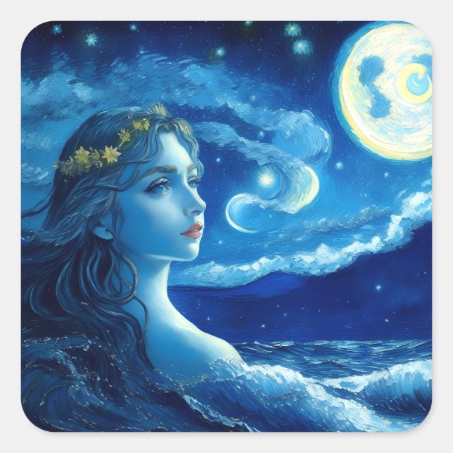Starry Night 🌌 - Greek Goddess Magic Stickers #18 (Front)