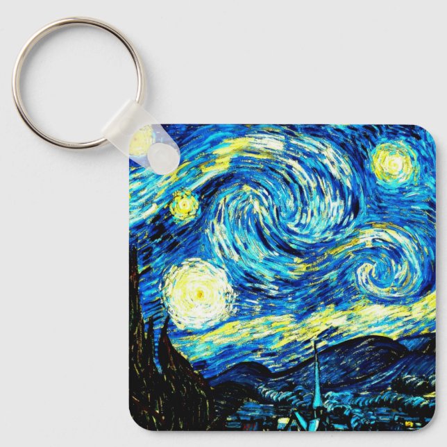 Starry Night, Hitch Cover Keychain (Front)