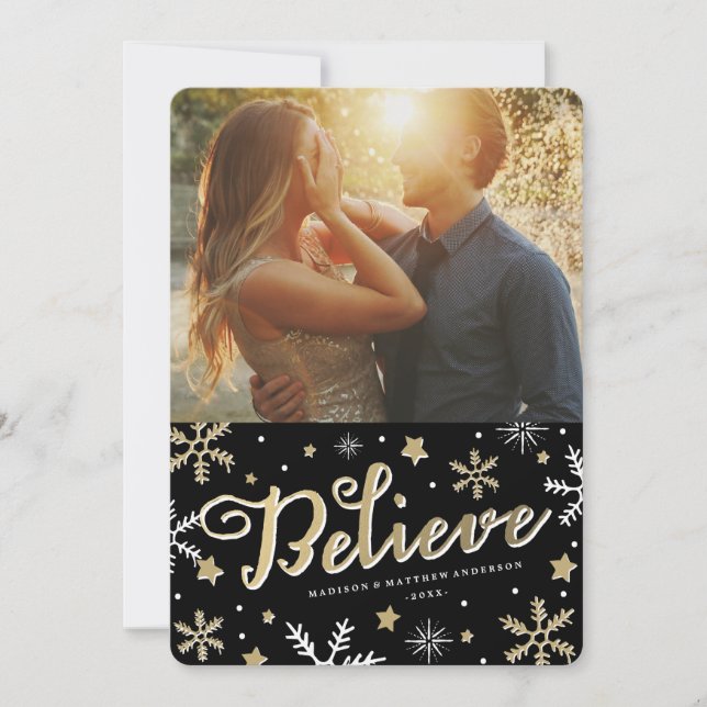 Starry Night | Holiday Photo Card (Front)