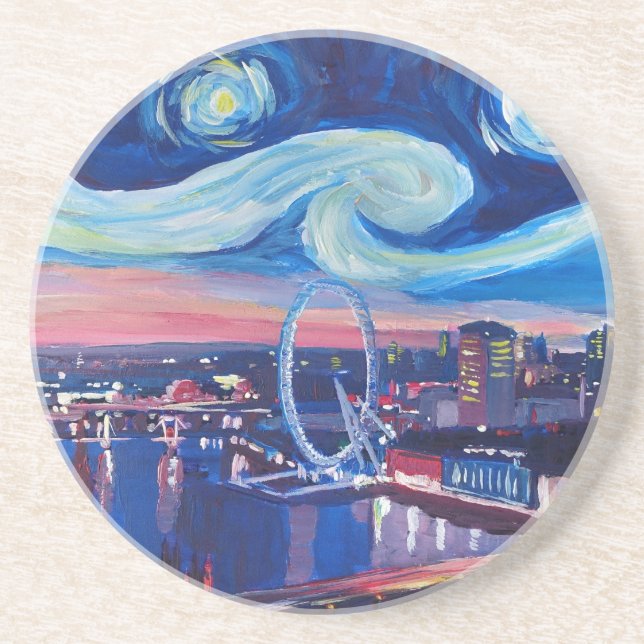 Starry night in London Coaster (Front)