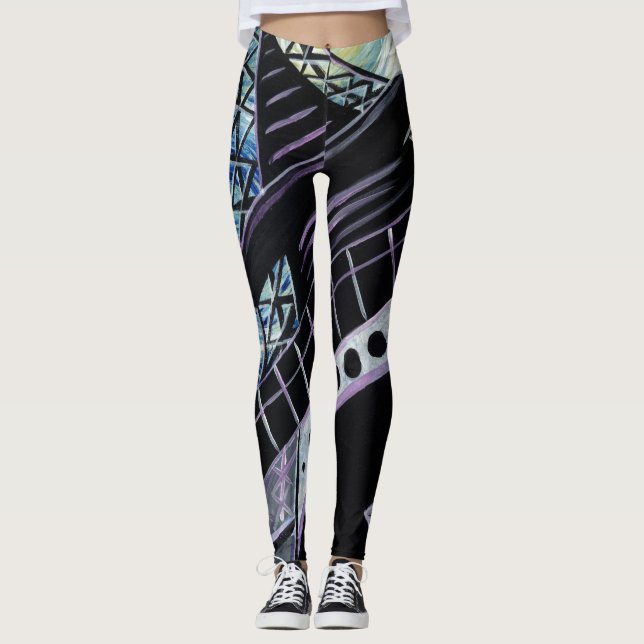 Starry Night in Paris Leggings (Front)