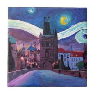 Starry Night in Prague with Carlsbridge Tile