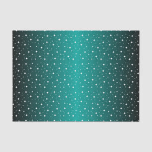 Starry Night in Shiny Teal Tissue Paper