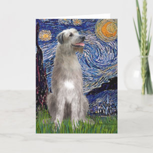 Starry Night - Irish Wolfhound Card
