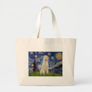 Starry Night - Italian Spinone #12 Large Tote Bag