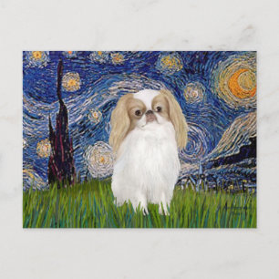 Starry Night - Japanese Chin (lemon 1) Postcard