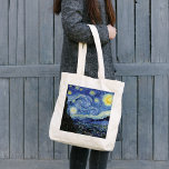 Starry Night Landscape Vincent van Gogh Tote Bag<br><div class="desc">A fine art tote bag with Starry Night (1889),  a post-impressionist painting by the Dutch artist Vincent Van Gogh (1853-1890),  depicting the view outside the window from his room at the sanitorium in Saint-Remy-de-Provence,  Southern France.</div>