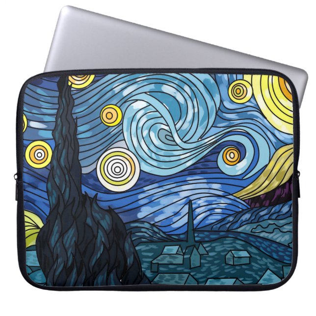 starry Night Laptop Sleeve (Front)
