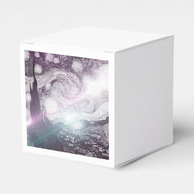 Starry Night Lights Favor Box (Front Side)