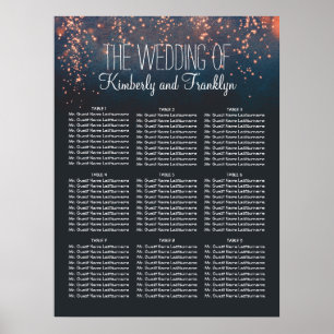 Starry Night Lights Wedding Seating Chart
