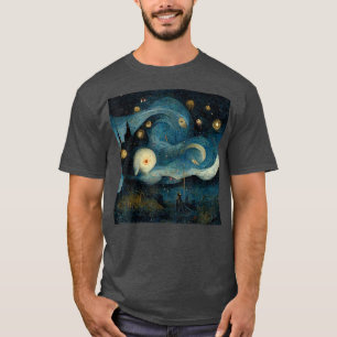 Starry Night mied with Hieronymus Bosch T-Shirt