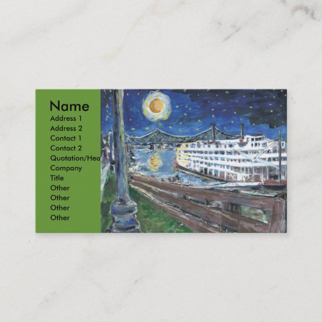Starry Night Mississippi Queen, Business Card (Front)