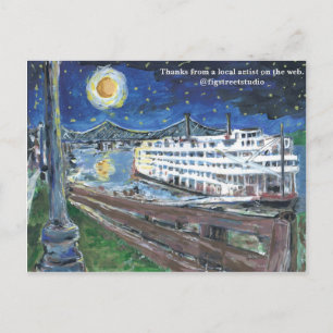 Starry Night Mississippi Queen, Thanks, Postcard