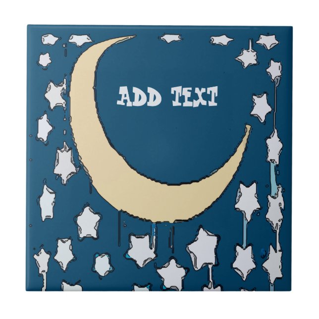 Starry Night Moon Tile (Front)