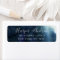 Starry Night Navy Blue Watercolor Return Address