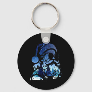 Starry Night North Pole Scenery Merry Christmas Sa Keychain