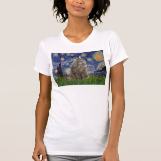 Starry Night - Norwegian Forest Cat T-Shirt