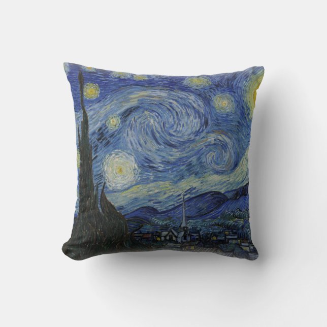 starry night of van gogh throw pillow (Front)