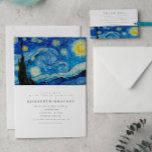 Starry Night Old painting wedding invitation<br><div class="desc">Starry Night Old painting wedding invitation</div>