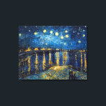 Starry Night on the Rhone | Van Gogh | Canvas Print<br><div class="desc">Starry Night on the Rhone is a 1888 painting by Vincent Van Gogh.</div>