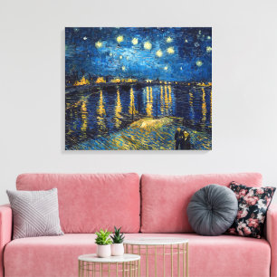 Starry Night on the Rhone Van Gogh Canvas Print