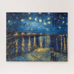 Starry Night on the Rhone | Van Gogh | Jigsaw Puzzle<br><div class="desc">Starry Night on the Rhone is a 1888 painting by Vincent Van Gogh.</div>