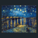 Starry Night on the Rhone | Van Gogh | Photo Print<br><div class="desc">Starry Night on the Rhone is a 1888 painting by Vincent Van Gogh.</div>