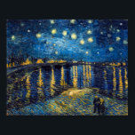 Starry Night on the Rhone | Van Gogh | Poster<br><div class="desc">Starry Night on the Rhone is a 1888 painting by Vincent Van Gogh.</div>