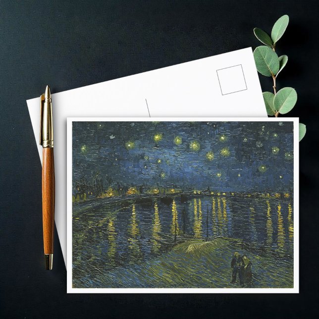 Starry Night on the Rhone, Vincent van Gogh Art Postcard (Creator Uploaded)