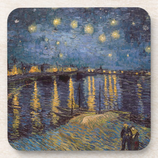 Starry Night Over Rhone River by Vincent Van Gogh Coaster