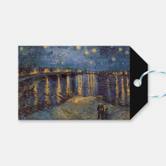 Starry Night Over Rhone River by Vincent Van Gogh Gift Tags