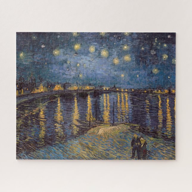 Starry Night Over Rhone River by Vincent Van Gogh Jigsaw Puzzle (Horizontal)