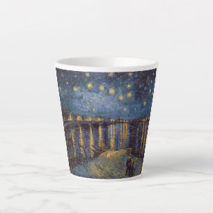 Starry Night Over Rhone River by Vincent Van Gogh Latte Mug