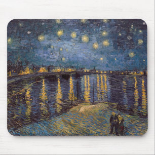 Starry Night Over Rhone River by Vincent Van Gogh Mouse Pad