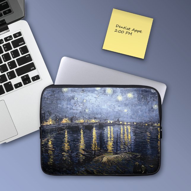 Starry Night Over Rhone Vincent van Gogh Laptop Sleeve (Creator Uploaded)