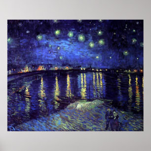 starry night over the rhone 1890 poster
