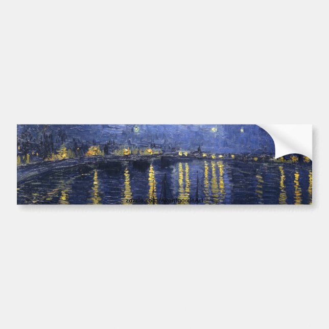 Starry Night Over the Rhone Bumper Sticker (Front)