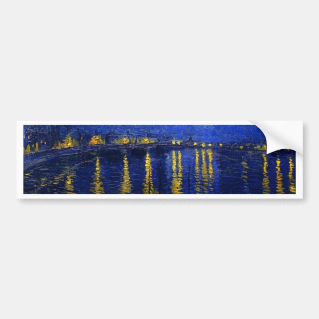 Starry Night Over The Rhone Bumper Sticker (Front)