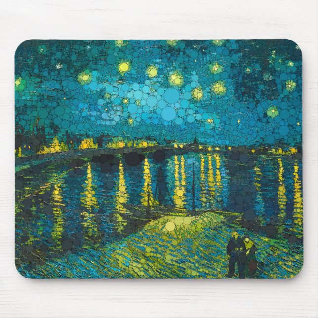 Starry Night Over the Rhone by After Van Gogh Mouse Pad (Front)
