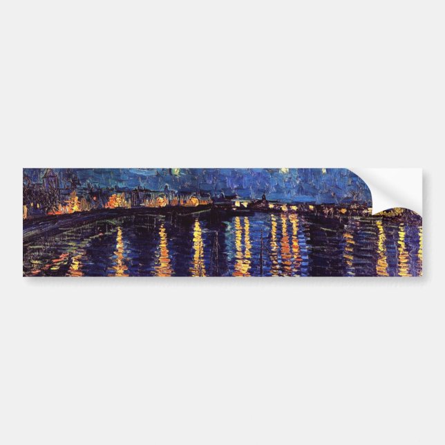 Starry night over the Rhone by Van Gogh Bumper Sticker (Front)