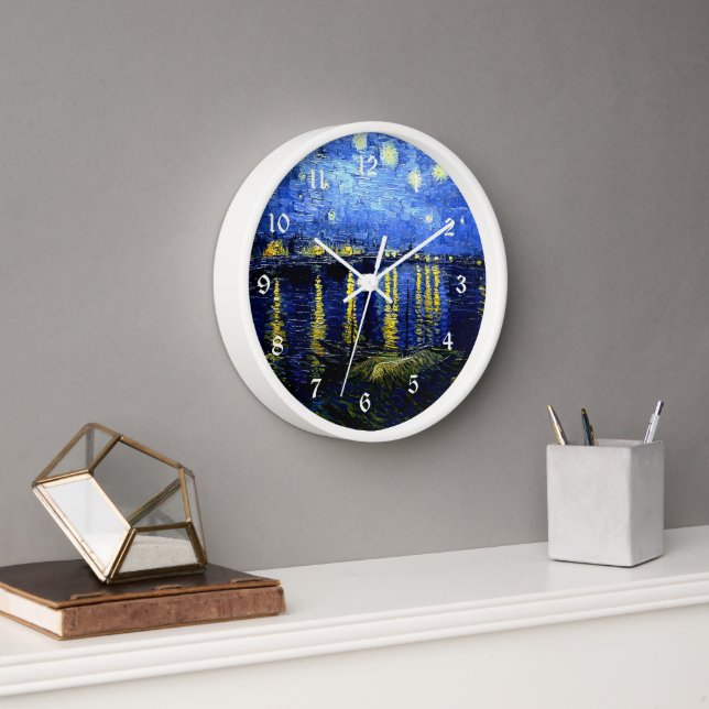 Starry Night over the Rhone by van Gogh Clock (Office)