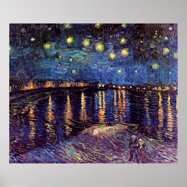 Starry night over the Rhone by Van Gogh Poster (Front)