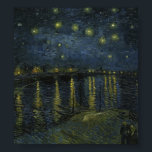 Starry Night Over the Rhone by Van Gogh Poster<br><div class="desc">Starry Night Over the Rhone (September 1888) is one of Vincent van Gogh's paintings of Arles at night; it was painted at a spot on the river bank that was only a minute or two's walk from the Yellow House on the Place Lamartine which Van Gogh was renting at the...</div>