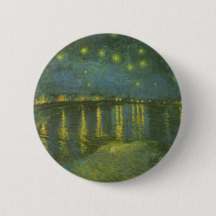 Starry Night Over the Rhone by Vincent van Gogh 2 Inch Round Button
