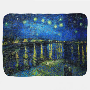 Starry Night Over the Rhone by Vincent Van Gogh Baby Blanket