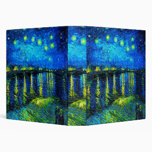 Starry Night Over the Rhone by Vincent Van Gogh Binder