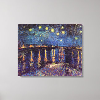 Starry night over the Rhone by Vincent van Gogh Canvas Print