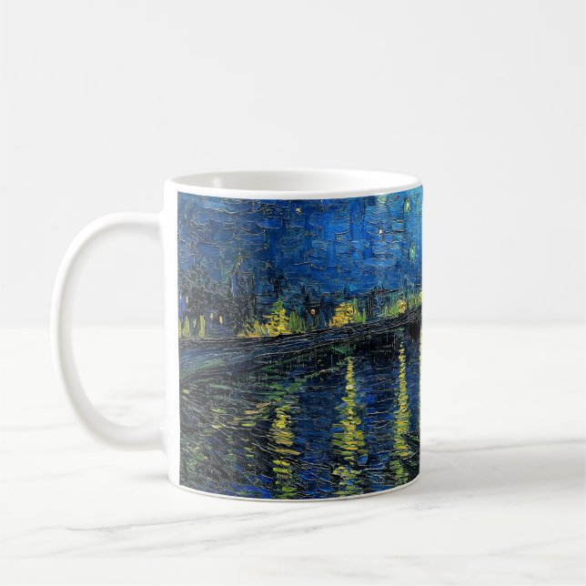 Starry Night Over the Rhone by Vincent Van Gogh Coffee Mug (Left)